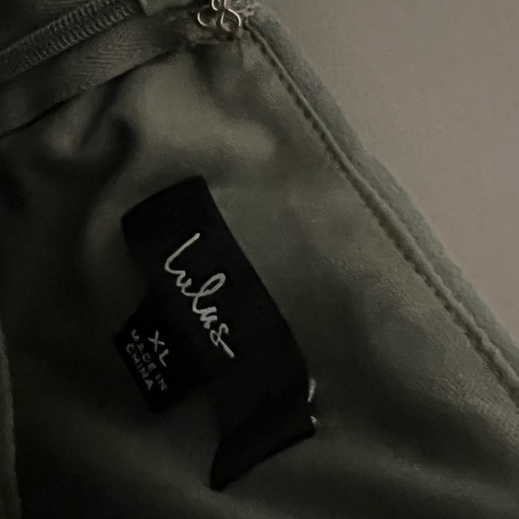 Lulus Sage Green Halter Maxi Dress w/ Slit | XL | Like New - Picture 7 of 9